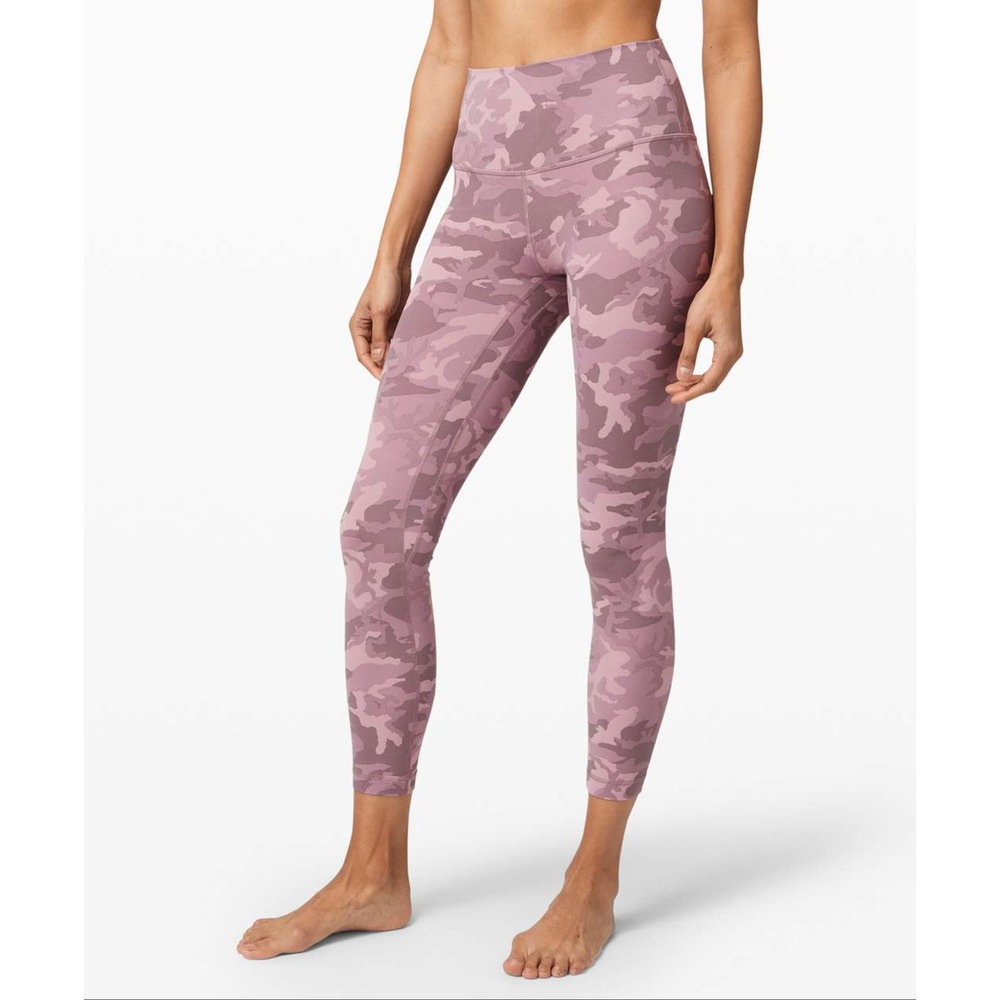 Lululemon Align Pant II 25" Incognito Camo Pink Taupe Multi Size 4 - Picture 1 of 8